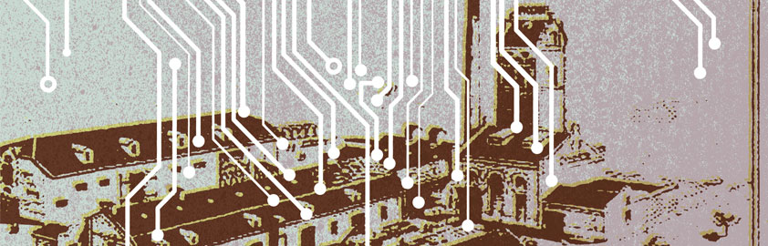 Grafik: Verbindung von Geschichte und Moderne