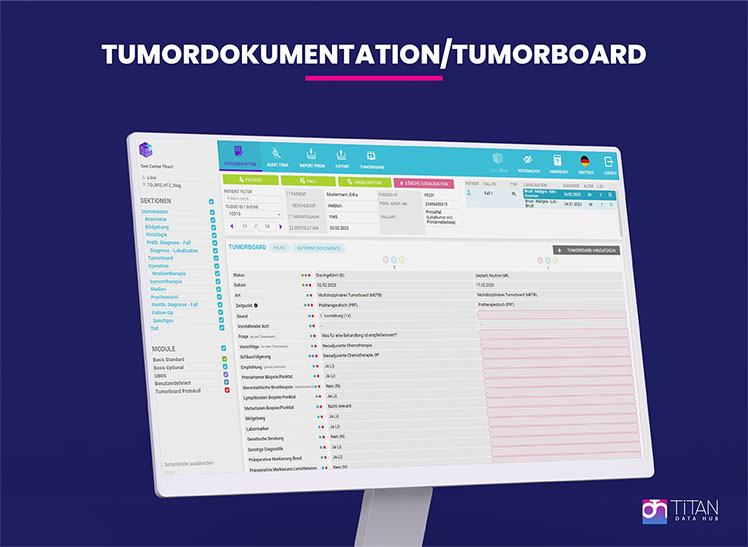 Darstellung einer Tumordokumentation